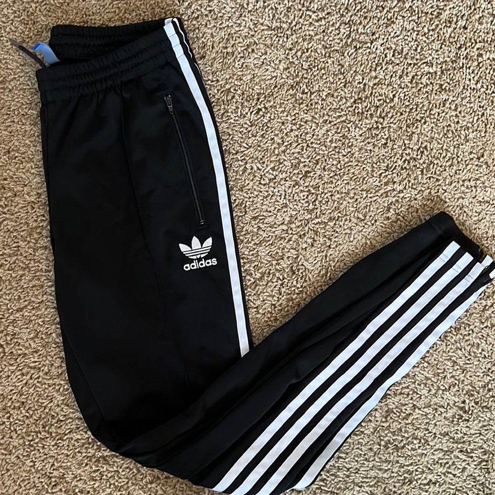 Adidas, Black joggers, athletic wear, athleisure, size small